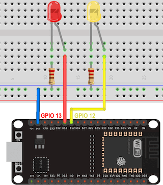 2 LED - schema