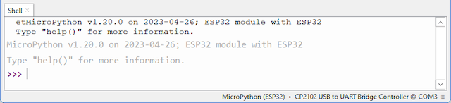 ESP32 MicroPython - Shell