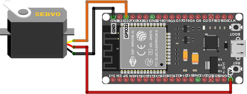 servo ESP32 (raw) - schema