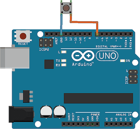 Arduino a spinac na D7