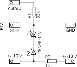 schema voltmetry Vernier + chrana pred přepětím