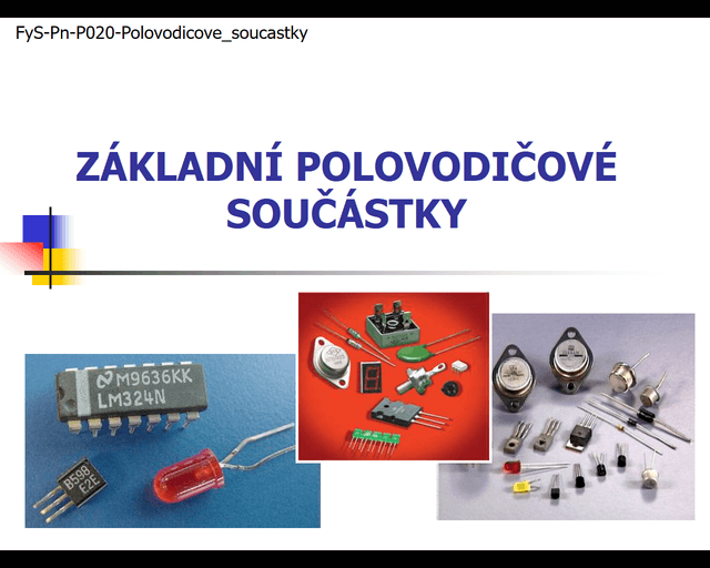polovodicove soucastky